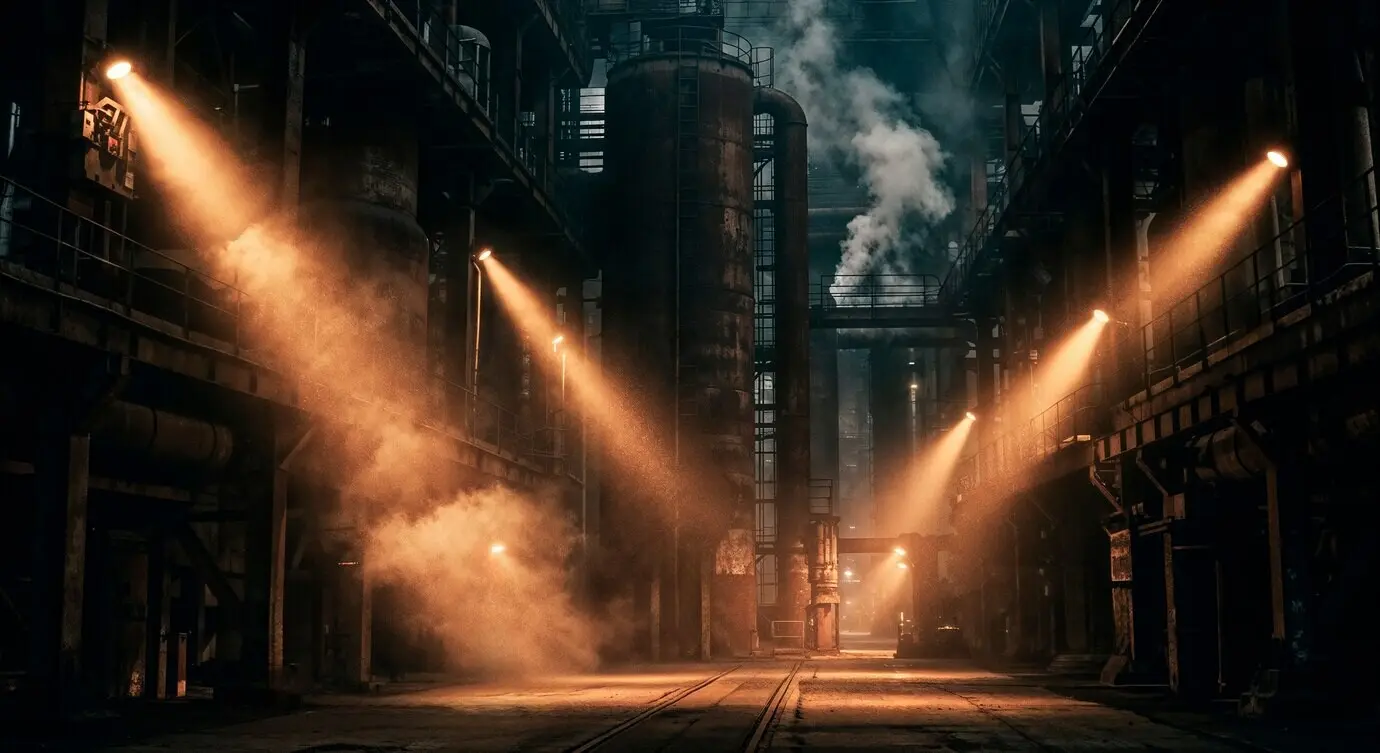 Городской силуэт антиутопического будущего